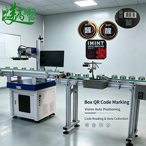 Machine de marquage laser à fibre industrielle pour la traçabilité, pour boîtes métalliques et boîtes alimentaires, avec positionnement automatique, impression laser à fibre, détecteur de vision QR et détection de défauts - Product Image 1