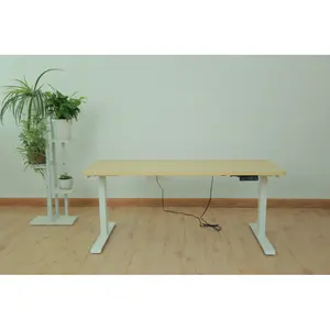 Mesa de escritório de alta qualidade, suporte elétrico de mesa com motor duplo de 600 a 1250 mm de altura