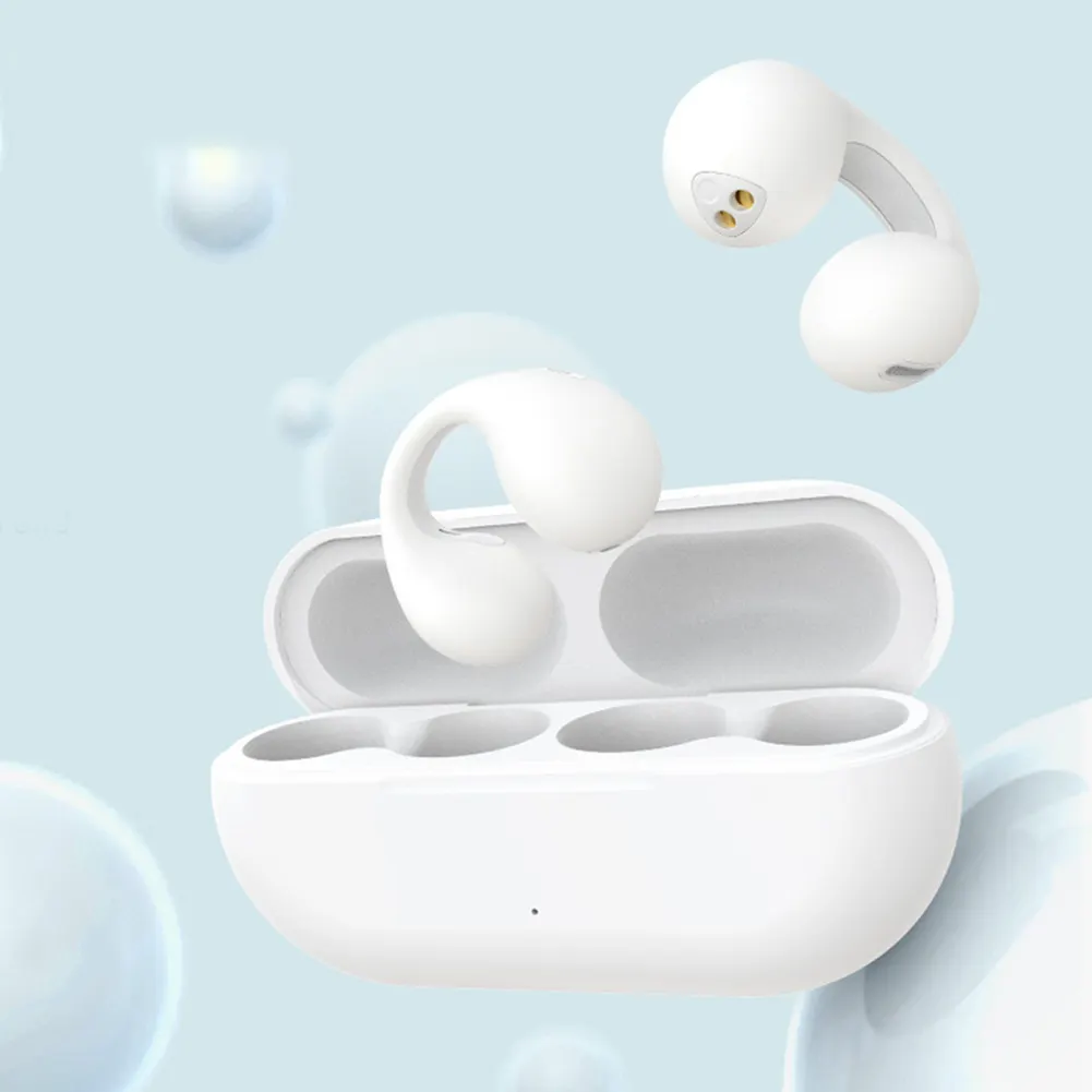 Bone Conduction TWS Earbuds BT Wireless Bluetooths Ear Ring Style Waterproof Sports Ear Hook Earphones