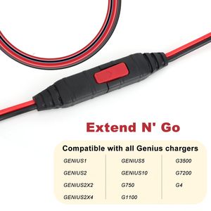 YouLong 2 pièces <span class=keywords><strong>NOCO</strong></span> GC004 X-Connect Câble d'extension intelligent pour chargeur de batterie, adaptateur à âme en cuivre, étanche IP67, 12V, 3m - Product Image 3