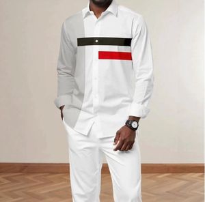 <span class=keywords><strong>Chemise</strong></span> et <span class=keywords><strong>pantalon</strong></span> pour <span class=keywords><strong>homme</strong></span>, décontractés, à manches longues, imprimés numériques 3D, anti-boulochage, en tissu popeline de polyester à pois, col rabattu, 180g - Product Image 1