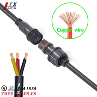 موصل كابل LED ذكر وأنثى من JYX OED/ODM مقاوم للماء IP68 من PVC 16AWG 2-8Pin لتركيب إضاءة LED الخارجية للسيارات