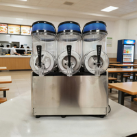 Distributeur de boissons glacées YINSHUO abordable, machine à slush commerciale pour usage domestique et professionnel, 36L avec 3 réservoirs