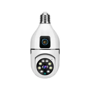 V380pro Full Color Auto Tracking Robot Security Dual Lens E27 Wireless Indoor CCTV Wifi IP Camera