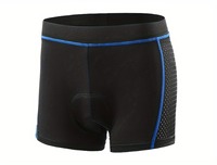Shorts de cyclisme pour hommes avec fonction d'absorption des chocs - shorts de cyclisme ajustés, taille élastique, shorts de sport non transparents
