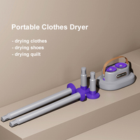 Séchoir à linge pliable multifonctionnel à chauffage rapide Sèche-linge électrique portable et compact avec minuterie