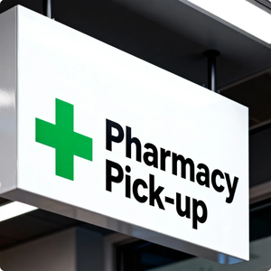 Letrero Luminoso Exterior Personalizado para Farmacia con Símbolo de Cruz Verde y Pantalla LED de Servicio 24 Horas - Product Image 1