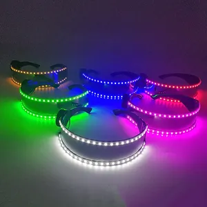 New Fashion Party Supplies Mulity-color Flashing Glowing Luminous Light Up Party Led Glasses Halloween Decoration Costume