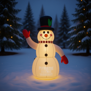 Pupazzo di Neve Gonfiabile 4 Piedi con Luci LED per Decorazione Esterna Natalizia - Product Image 2