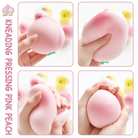 Jouets sensoriels anti-stress en caoutchouc personnalisés en gros, à rebond lent, en forme de pêche réaliste, mignons et moelleux