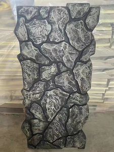 แผงหินชนวนหินวัฒนธรรมทำจากอิฐเทียม PU สำหรับตกแต่งผนังภายในกระเบื้อง3D ดูภายนอกแผงผนัง - Product Image 2