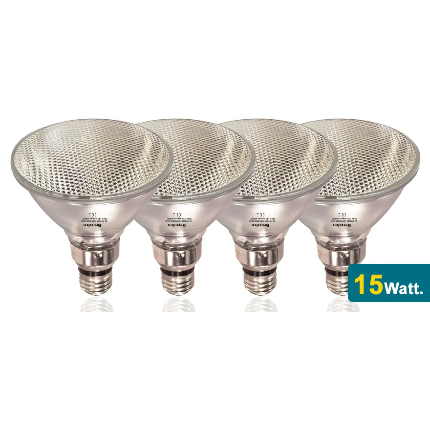 Flood den sel yüksek etkinlik aydınlatma kapalı açık 85 CRI 15Watt beyaz renkli LED PAR38 LED spot ampul