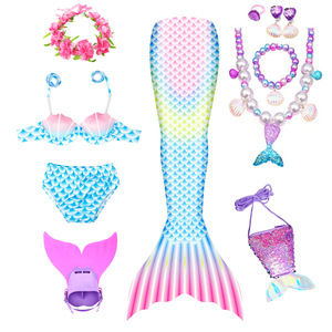 Nuevo Diseño de Disfraz de Baño de Sirena Vestido de <span class=keywords><strong>Princesa</strong></span> Sirena Multicolor para Adultos y Niñas con Cola de Sirena para Nadar - Product Image 2