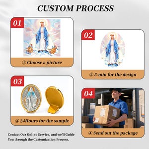 Figura Personalizable <span class=keywords><strong>de</strong></span> la Virgen María en Esmalte GIVELUCK, Decoración <span class=keywords><strong>Católica</strong></span> Artesanal para el Hogar, Espiritual y Religiosa - Product Image 3