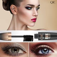 Mascara noir 4D pour les yeux, imperméable, allonge les cils, extension de fibres de soie, maquillage pour les yeux, cosmétique pour femmes
