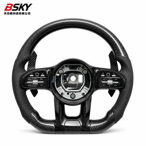 Volante Deportivo de Fibra de Carbono de Alta Calidad para <span class=keywords><strong>Mercedes</strong></span>-Benz C E S CLA <span class=keywords><strong>G</strong></span> <span class=keywords><strong>LA</strong></span> GLC GLE <span class=keywords><strong>G</strong></span> LS W205 W213 W222 W177, en Cuero - Product Image 6