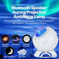 Lampe de projection d'étoiles et d'aurores boréales pour l'ambiance sonore de la chambre, alimentée par batterie, à intensité variable, cadeau pour couple
