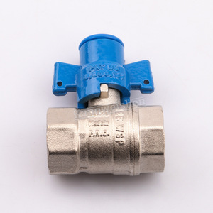 Válvula de bola de latón de 3/4 pulgadas con doble rosca interna, manija manual, control de flujo de agua, uso industrial - Product Image 5