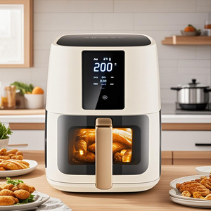 Friteuse électrique sans fumée sans huile intelligente moderne Friteuse à air domestique multifonctionnelle à commande numérique pour une utilisation en extérieur Prise américaine - Product Image 6