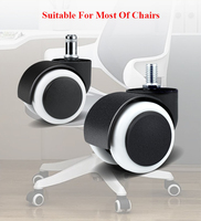 Chaise de bureau moderne à roulettes en PU de 2 pouces roulette en plastique filetée pivotante populaire du fabricant roulette de remplacement pour salon et cuisine 50mm