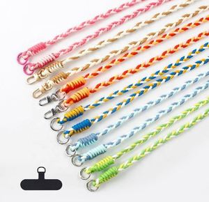 Cordon de téléphone tressé coloré personnalisé avec patchs et sangles, lanière pour téléphone portable - Product Image 1