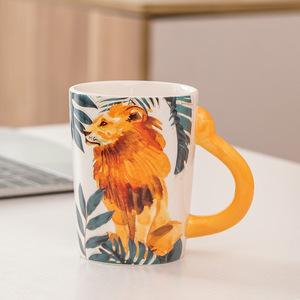 Taza de Cerámica con Forma de Animal de Dibujos Animados, Ecológica, Apta para Lavavajillas, Pintada, para el Desayuno de los Niños, Comercio Exterior Transfronterizo - Product Image 6