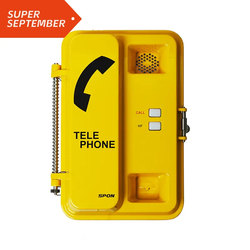 Telefone impermeável alumínio liga IP66 IP exterior Industrial vídeo Corded emergência telefone para o meu túnel mineração telefone