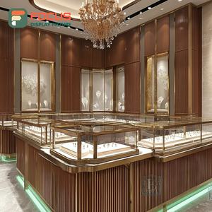 High Visibility Custom Jewelry Display Case Manufacturer Wood Frame Jewelry Shop Showcase Cabinet - Product Image 2