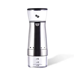External Adjustable Electric Coffee <strong>Grinder</strong> Ceramic Burr Stainless Steel Housing Fully Automatic Coffee Bean Powder Grinding - Product Image 5