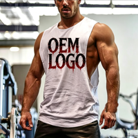 Débardeurs de course à séchage rapide pour hommes, logo personnalisé, gilet d'entraînement, débardeur GYM Active Wear, hauts ajustés sans manches