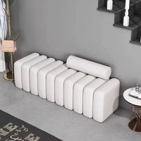 Style nordique Simple velours canapé créatif canapé doux pour bureau loisirs Salon réception Long canapé banc à chaussures