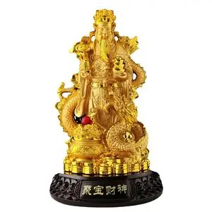 China Tradicional Venda Quente Popular Casa Decoração Resina Deus Guanyin E Riqueza Deus Estatueta Riqueza E Prosperidade Ornamentos