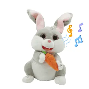En kaliteli cilt dostu sevgililer peluş oyuncak s doğum günü çocuk elektrikli oyuncaklar turp tavşan özel elektronik peluş oyuncak