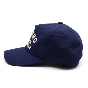 Casquette de baseball en coton à 5 panneaux, style rétro, formel et sportif, avec applique, personnalisable, bleu marine, broderie de logo, vente en gros - Product Image 4