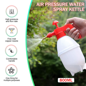 Handheld Garden Pump <b>Sprayer</b> 1.5L Plastic Pressure <b>Sprayer</b> Adjustable Brass Nozzle for Plants Lawn Cleaning - Product Image 4