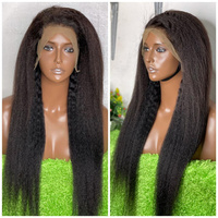 Wig Rambut Asli India Tanpa Lem, Rambut Manusia dengan Kutikula Tertata Rapi, Wig HD Lace Frontal untuk Wanita Kulit Hitam