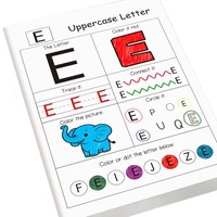 Cahier d'entraînement numérique personnalisé à 26 lettres, en papier couché rouge, avec stylo de contrôle, pour l'apprentissage de l'anglais et des chiffres chez les enfants