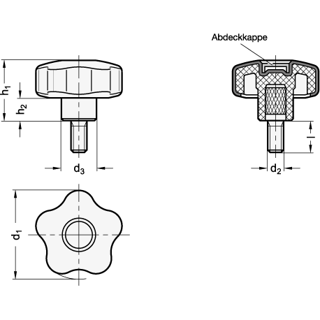 GN 5337.6 Softline Star Grip Plastic Screws