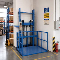 Elevador de Carga Montado en Pared Personalizado, Plataforma Elevadora para Mercancías Pequeñas, 500kg 1000kg, Elevador Hidráulico para Almacén, Elevador de Carga para Exteriores