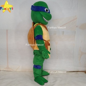 Figurine tortue <span class=keywords><strong>Ninja</strong></span> verte de dessin animé pour adulte, déguisements drôles, Cosplay, Mascotte de carnaval - Product Image 6