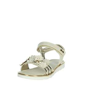 Sandalias Asso para Niña AG-17210, Sandalias de Plataforma con Decoración de Flores Blancas y Plateadas - Product Image 6