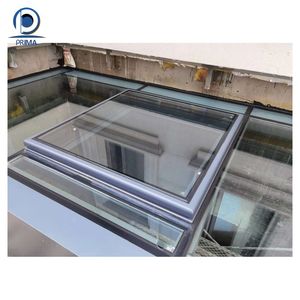 Prima personnaliser les plans de maison à cadre en aluminium fenêtres pare-soleil entrée de la maison atrium lucarne en verre automatique pour toit plat - Product Image 6