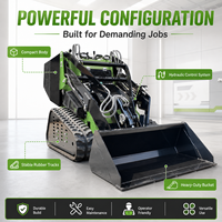 Chargeuse compacte FULCORE pour verger avec moteur EPA, double cylindre, bras de levage et chenilles en caoutchouc pour travaux de jardinage