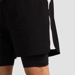 100% Polyester High Street Solid Breathable Quick Dry Elastic Waist Gym Shorts for Workout Running Training Gym Shorts - Product Image 4