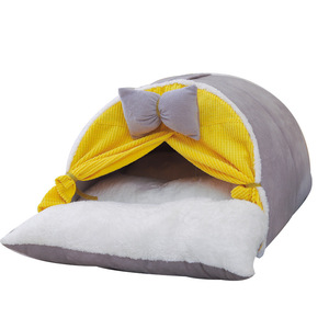 Warmes Haustierbett für Hunde und Katzen, Halboffene Hundehütte, Weiches Nestzelt, Haustierzubehör, Katzenhaus, Winter-Katzenbett, Haustierhöhle - Product Image 6