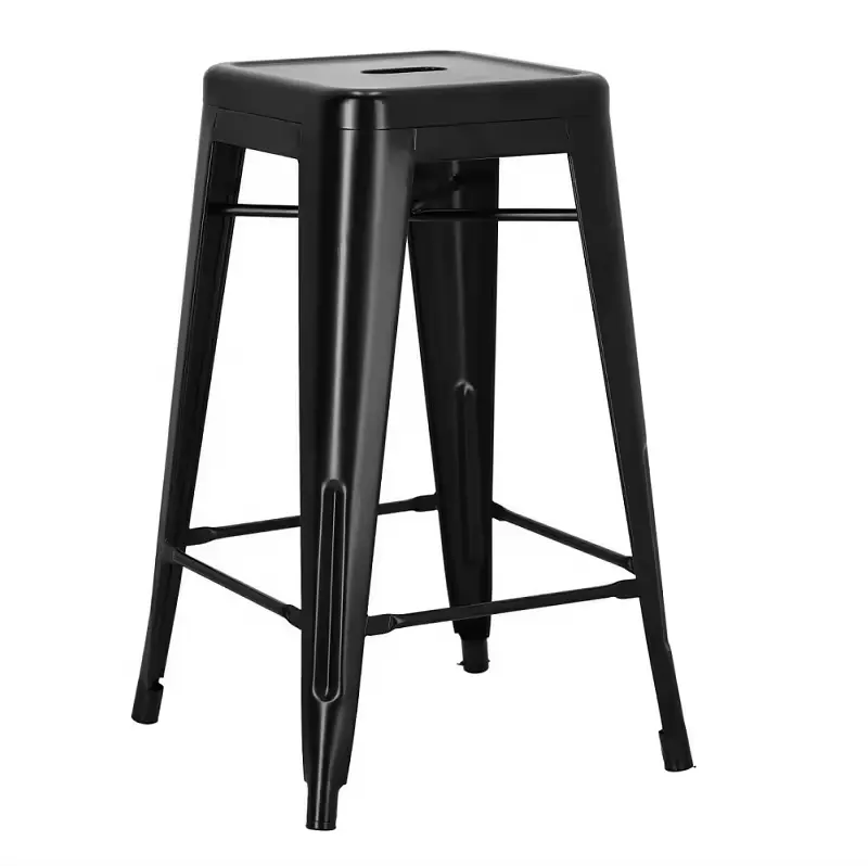 New Design Modern Metal Bar Stool High Back Bar Chair for Dining Outdoor Hotel Park Hall Use Plastic Furniture