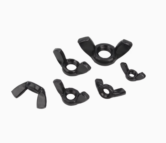 Black 304 Stainless Steel Butterfly Nuts, Butterfly-shaped Sheep Horn Screw Caps, Ingots, Hand-screwed M3, M4, M5, M6, M8, M10