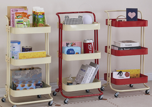 <b>Snack</b> Storage Shelf - Home Simple Small Trolley with Multi-level Storage - Living Room Mobile Trolley Storage Shelf - Product Image 4