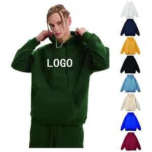 OEM ODM Polyester Cotton Blank Plain Hoodie Custom Logo Oversized Hoodie Pullover Sweatshirt Unisex