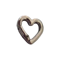 Anneau en O en forme de cœur de grande valeur avec fermoir à ressort pour sac en cuir, sac à main, porte-clés, pendentif, chaîne de clés, clip de fixation